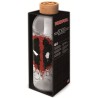 STOR - Deadpool - Bouteille Large - En Verre avec manchon Silicone - Réutilisable - 1030 ml