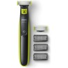 PHILIPS QP2520/30 - Rasoir/Tondeuse OneBlade - 100% étanche - 3 sabots clipsables pour barbe + une lame de rechange - Sans fil