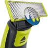 PHILIPS QP2520/30 - Rasoir/Tondeuse OneBlade - 100% étanche - 3 sabots clipsables pour barbe + une lame de rechange - Sans fil