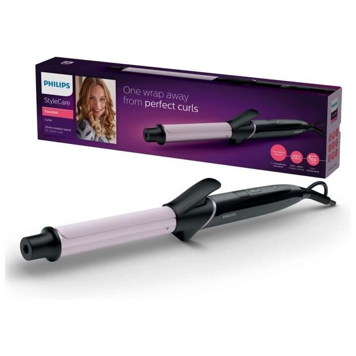 Philips BHB864/00 Boucleur cylindrique a pince pour boucles faciles -