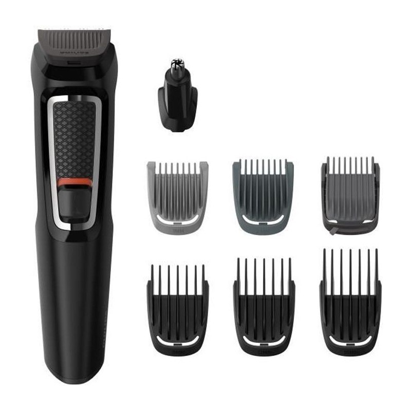 PHILIPS MG3730/15 Tondeuse Barbe et Cheveux - Multistyle 8 en 1 - Jusqu'a 60min d'autonomie - Lames auto-affûtées