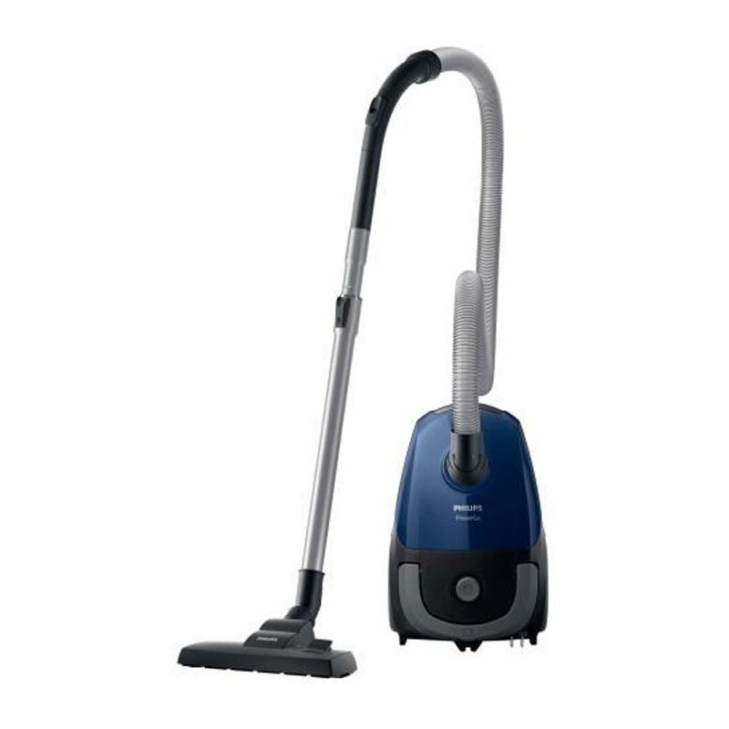 PHILIPS FC8240/09 Aspirateur avec sac PowerGo - 900 W - Filtre anti-allergenes - Cable de 9 m - 77 Db - Bleu marine