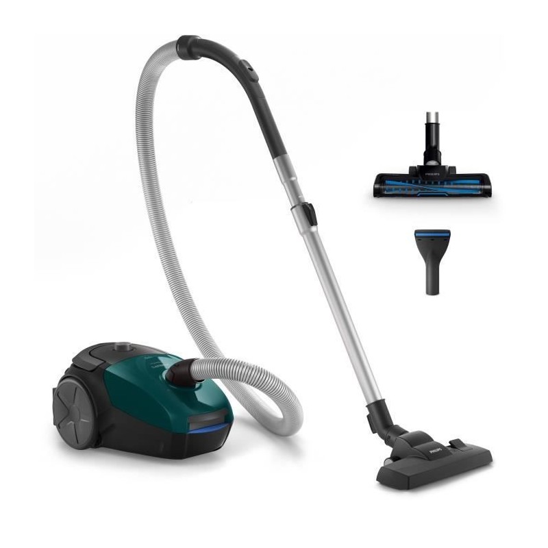 PHILIPS FC8246/09 Aspirateur avec sac PowerGo - Brosse Turbo - 77db - Vert