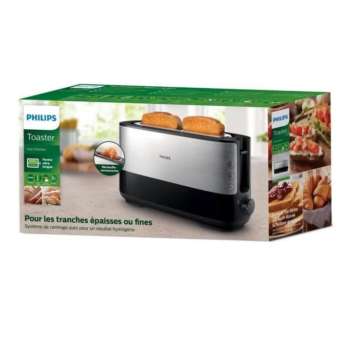 PHILIPS HD2692/90 Grille-pain Viva Collection - Noir