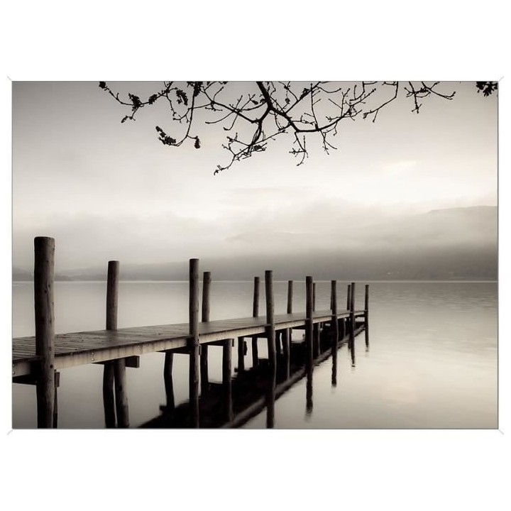 ARTESANIA Tableau déco Affiche contrecollée 50x70 - Paysage ponton l