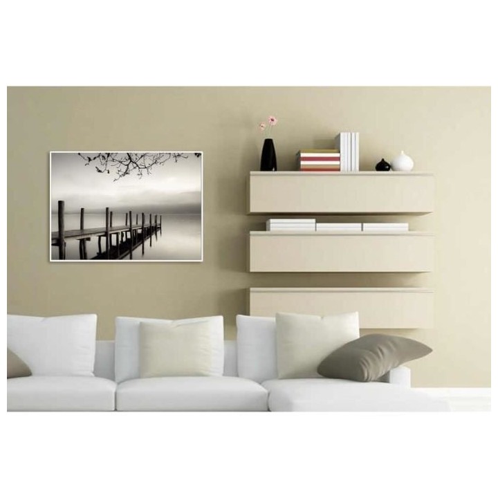 ARTESANIA Tableau déco Affiche contrecollée 50x70 - Paysage ponton l