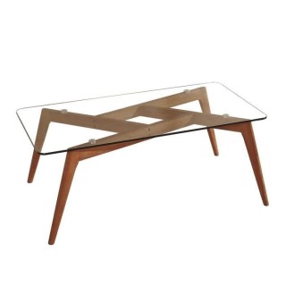 Table salon rectangle - L 120 x P 70 x H 45 cm - Anis frene