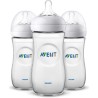 PHILIPS AVENT SCF036/37 Lot de 3 Biberons Natural - 330 ml - Débit rapide - 6 mois et +