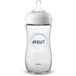 PHILIPS AVENT SCF036/37 Lot de 3 Biberons Natural - 330 ml - Débit rapide - 6 mois et +