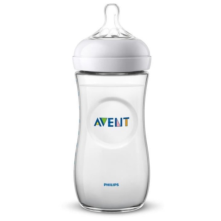 PHILIPS AVENT SCF036/37 Lot de 3 Biberons Natural - 330 ml - Débit ra