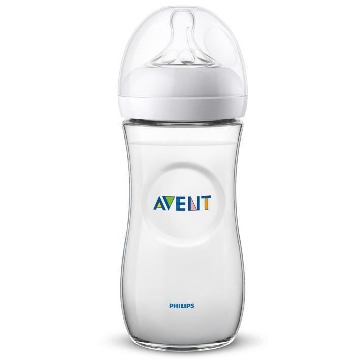 PHILIPS AVENT SCF036/37 Lot de 3 Biberons Natural - 330 ml - Débit ra