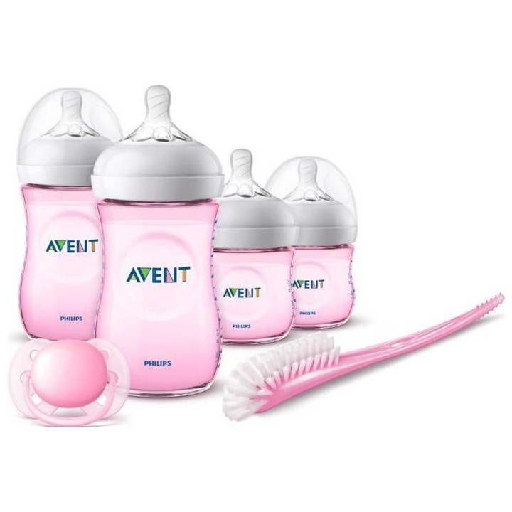 PHILIPS AVENT SCD301/03 Kit nouveau-né : Lot de 2 biberons 125ml + 2