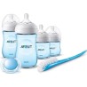 PHILIPS AVENT SCD301/04 Kit nouveau-né : Lot de 2 biberons 125ml + 2 biberons 260ml Natural + 1 goupillon + 1 sucette - Bleu