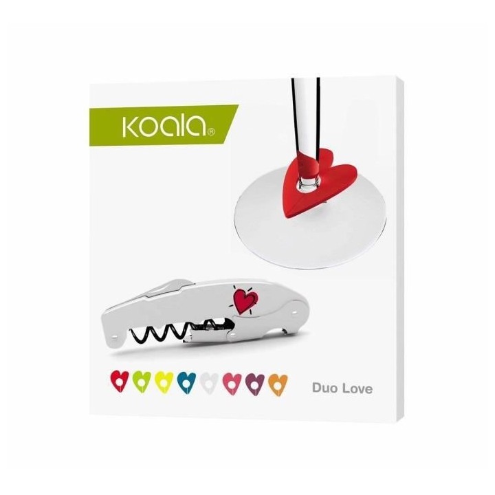 Kit smart fun et fun love - 1 tire-bouchon - 8 marque-verre assortis