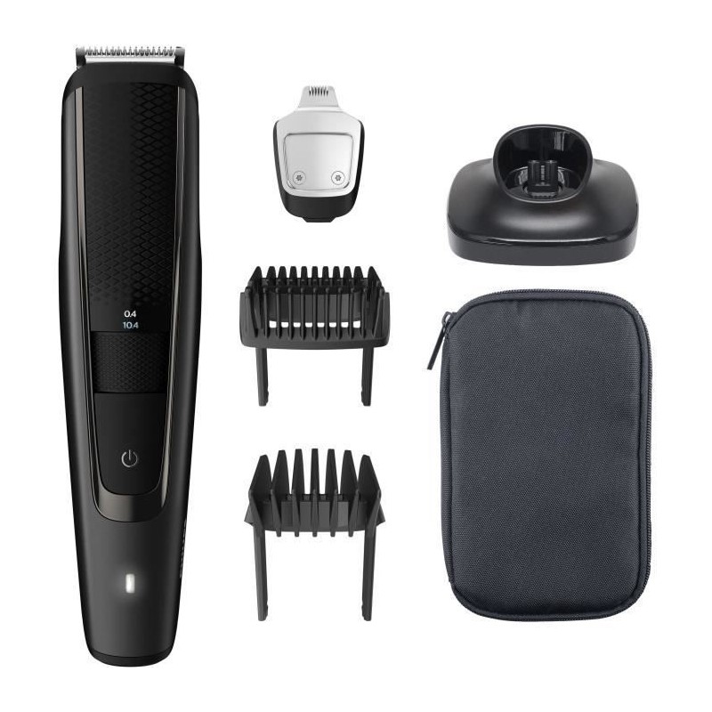 PHILIPS BT5515/15 - Tondeuse Barbe Serie 5000 - Etanche - 40 hauteurs de coupe de 0,4 a 20mm avec guide de coupe PRO dynamique