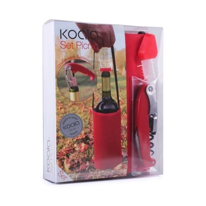 Set Loisir Pique nique - 1 tire-bouchon - 1 sac rafrachissant assortis