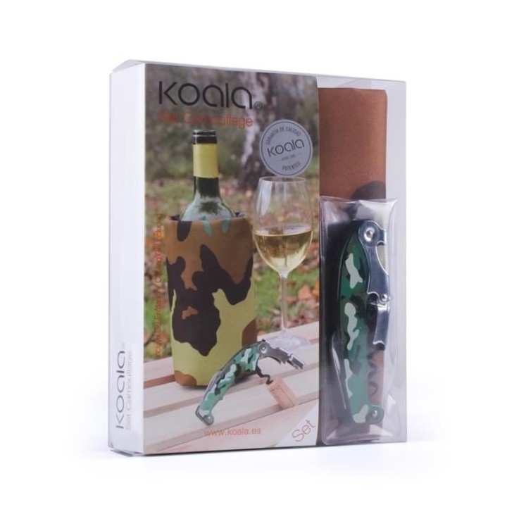 Set Loisir Camouflage - 1 tire-bouchon - 1 rafrachisseur assortis