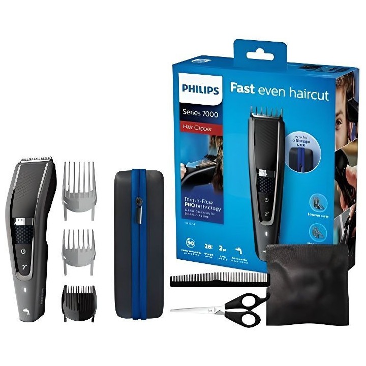 PHILIPS HC7650/15 - Tondeuse Cheveux Serie 7000 - 28 hauteurs de coupe