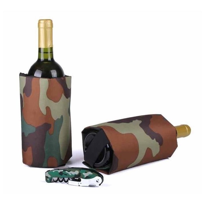 Set Loisir Camouflage - 1 tire-bouchon - 1 rafrachisseur assortis