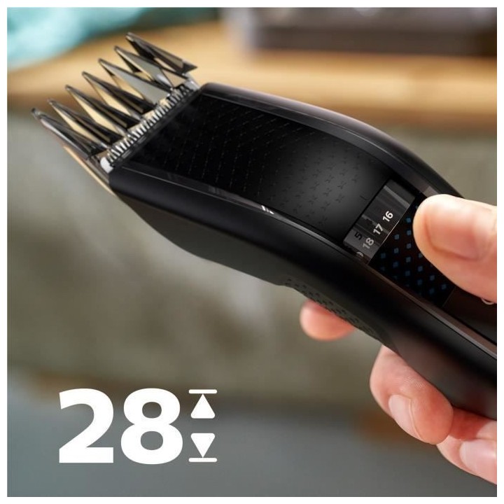 PHILIPS HC7650/15 - Tondeuse Cheveux Serie 7000 - 28 hauteurs de coupe