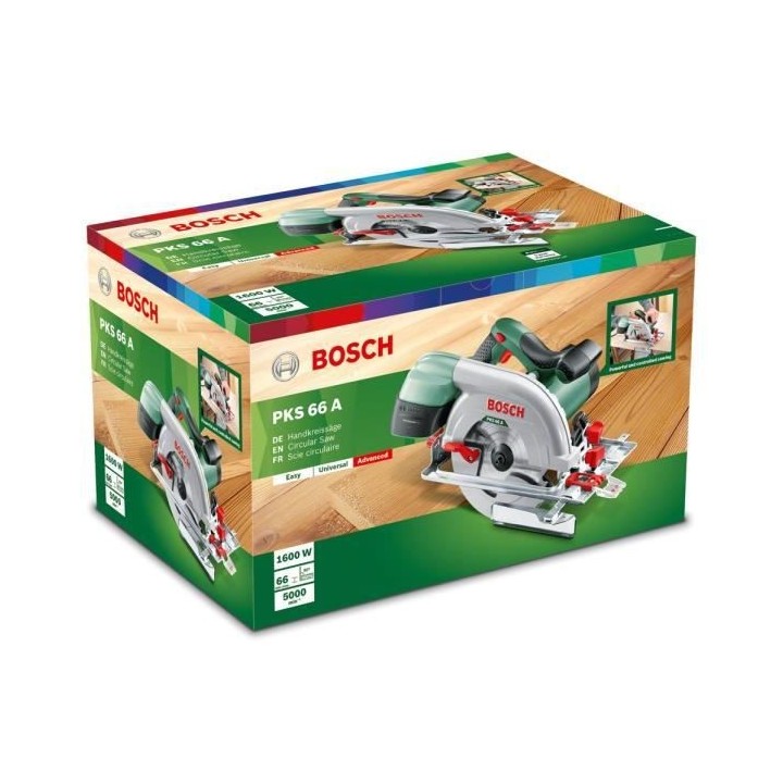 Scie circulaire filaire Bosch - PKS 66 A (Livré avec CleanSystem Box,