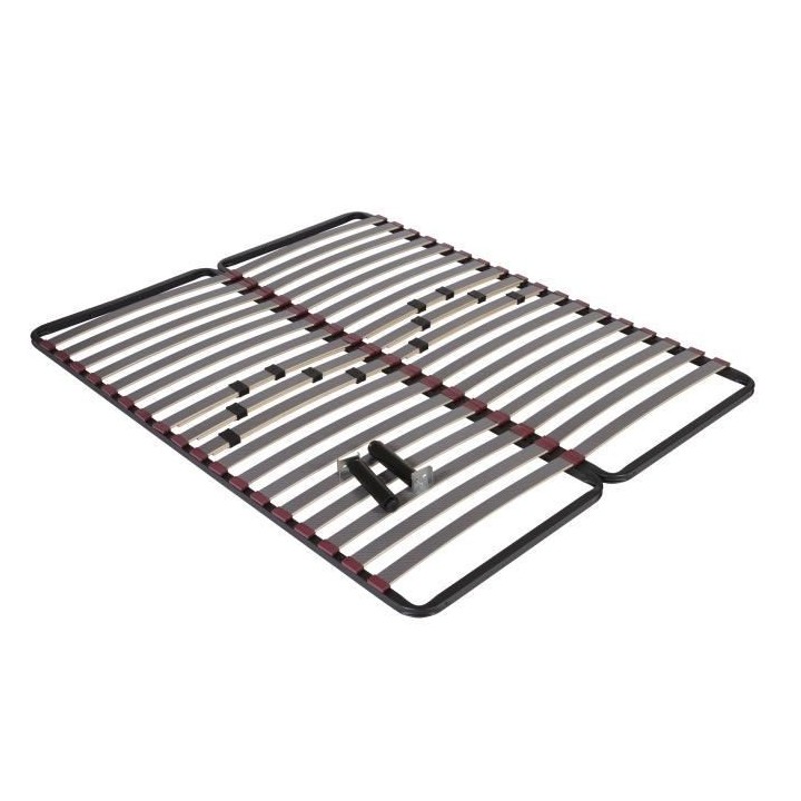 NEOLLAT 3 Sommier a lattes 2x 80x200 cm + 2 Pieds de jumelage - 3 zone