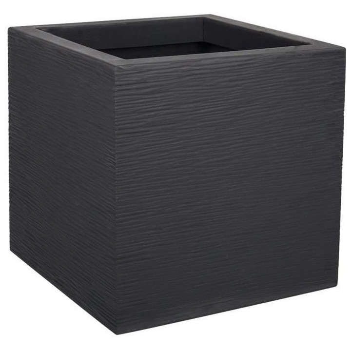 EDA PLASTIQUE Bac a fleurs carré Graphit Up - 21 L - 29,5 x 29,5 x 29