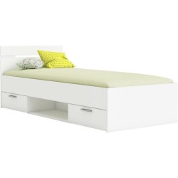 DEMEYERE Chambre complete enfant - Lit + bureau - Blanc - LILA