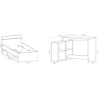 DEMEYERE Chambre complete enfant - Lit + bureau - Blanc - LILA