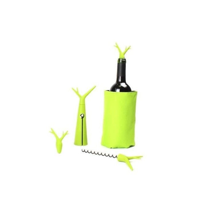 Kit Foret vert - 1 tire-bouchon, 1 housse rafraichissante et 2 bouchon