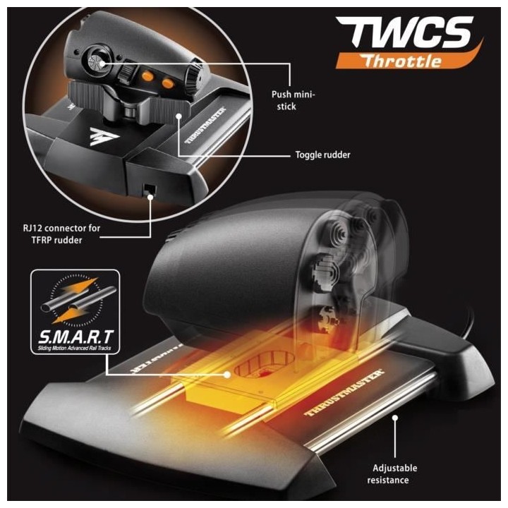 THRUSTMASTER Manette des gaz TWCS THRTTLE - PC