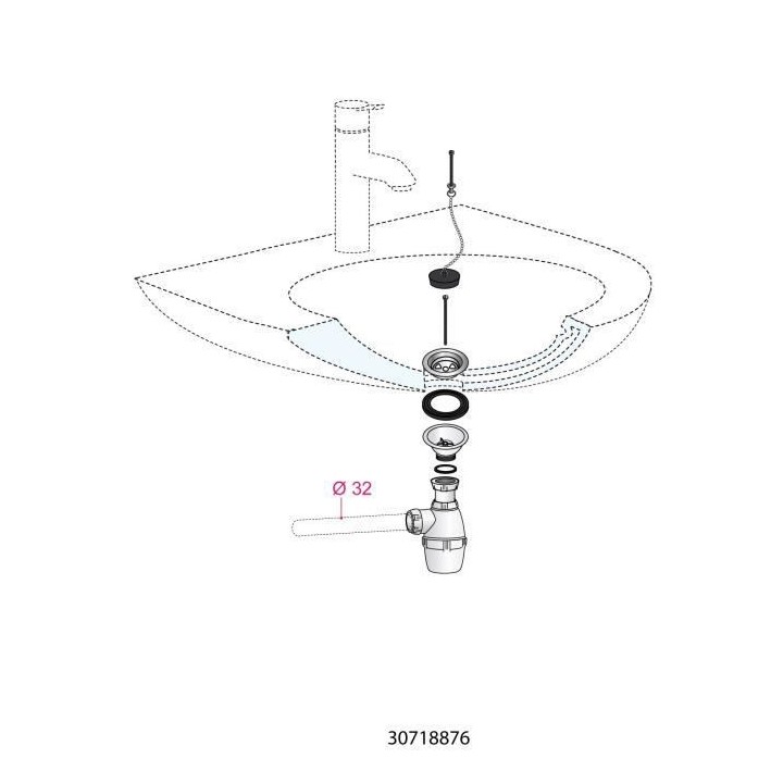 WIRQUIN Ensemble fermeture a bouchon - Lavabo