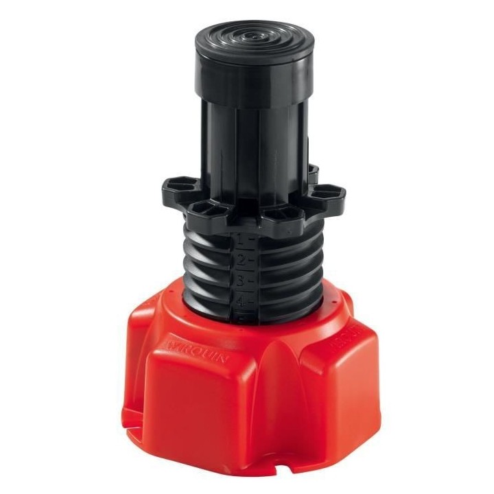 WIRQUIN Lot de 4 Pieds de receveur de douche - Rouge et noir