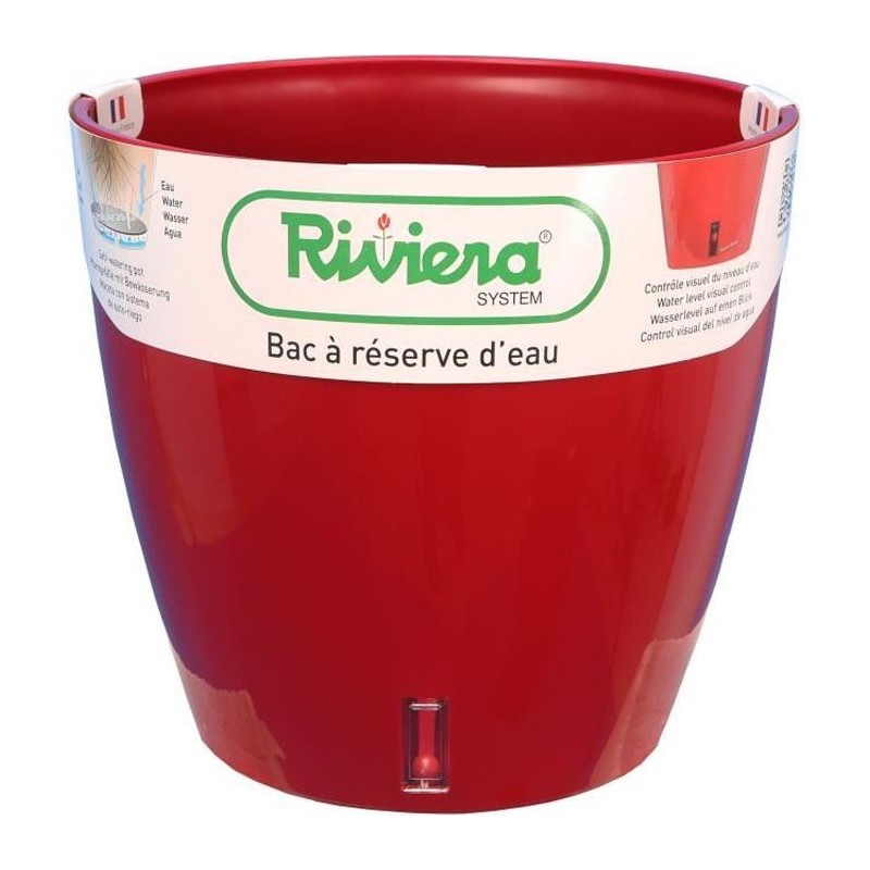 RIVIERA Pot rond Eva New en plastique - Ø 46 cm - 49 L - Rouge