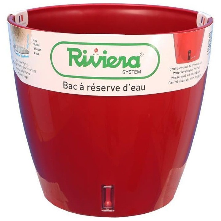 RIVIERA Pot rond Eva New en plastique - Ø 46 cm - 49 L - Rouge