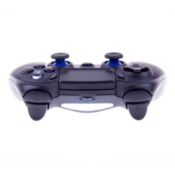 Manette Sans Fil Noire avec Prise Jack pour casque et boutons lumineux pour PS4