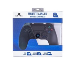 Manette Sans Fil Noire avec Prise Jack pour casque et boutons lumineux pour PS4