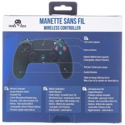 Manette Sans Fil Noire avec Prise Jack pour casque et boutons lumineux pour PS4