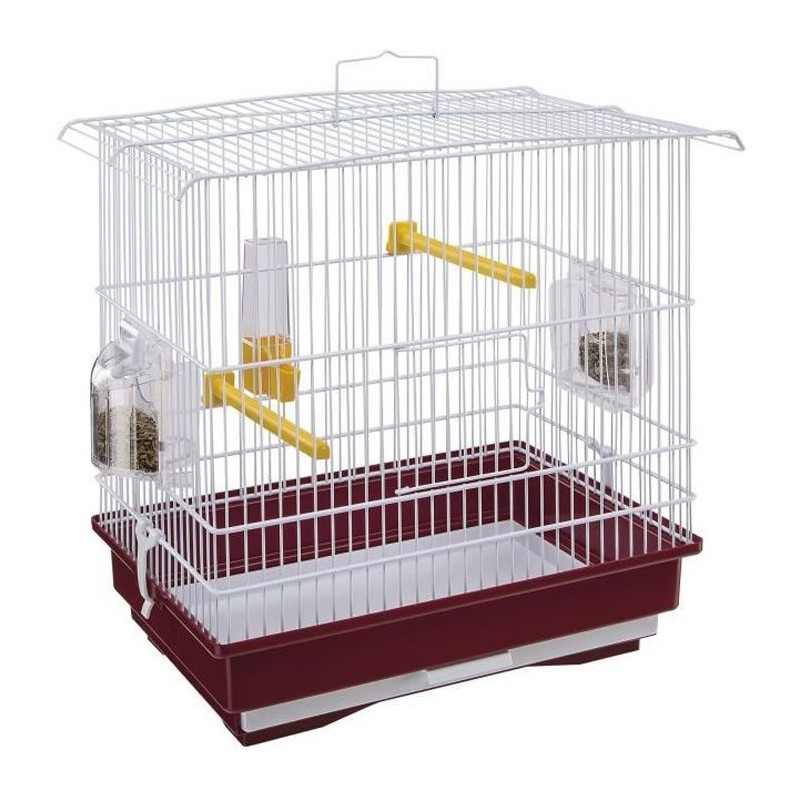 GIUSY Cage pour oiseaux rouge et blanc