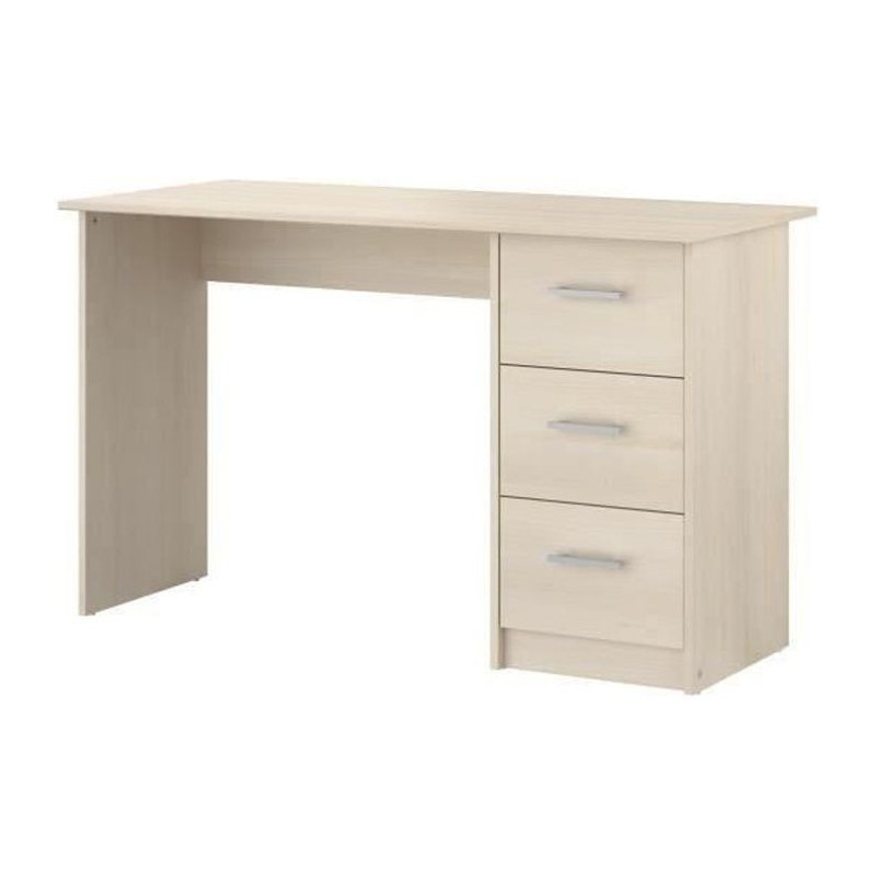 Bureau Essentielle - Panneaux de particules - Beige clair - L 121 x P 55 x H 74 cm - PARISOT