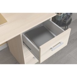 Bureau Essentielle - Panneaux de particules - Beige clair - L 121 x P 55 x H 74 cm - PARISOT