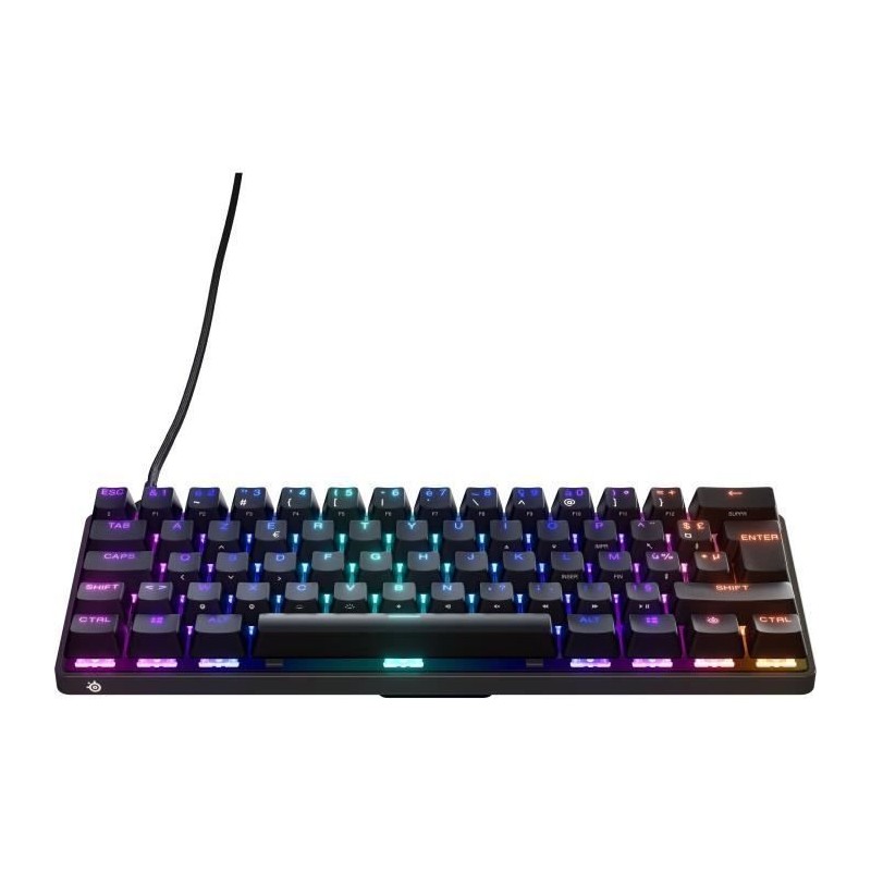 Clavier Gaming - AZERTY - STEELSERIES - Apex 9 Mini FR - Sans Pavé Numérique - Rétroéclairé - Noir