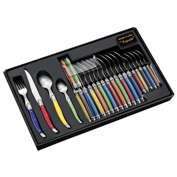 LAGUIOLE Ménagere 24 pieces MULTICOLORE