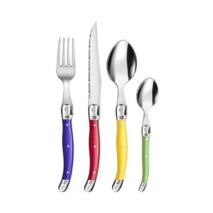 LAGUIOLE Ménagere 24 pieces MULTICOLORE