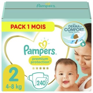 PAMPERS Premium Protection New Baby Taille 2 - 4 a 8kg - 240 couches -