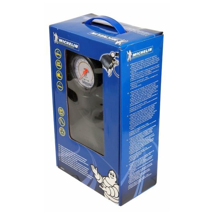 Michelin Pompe a Pied 2 Pistons a Manometre Homologué