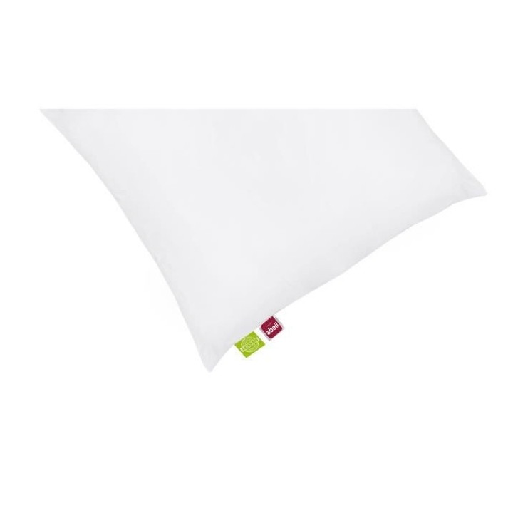 ABEIL Lot de 2 Oreillers Bio Confort - 60 x 60 cm - Blanc