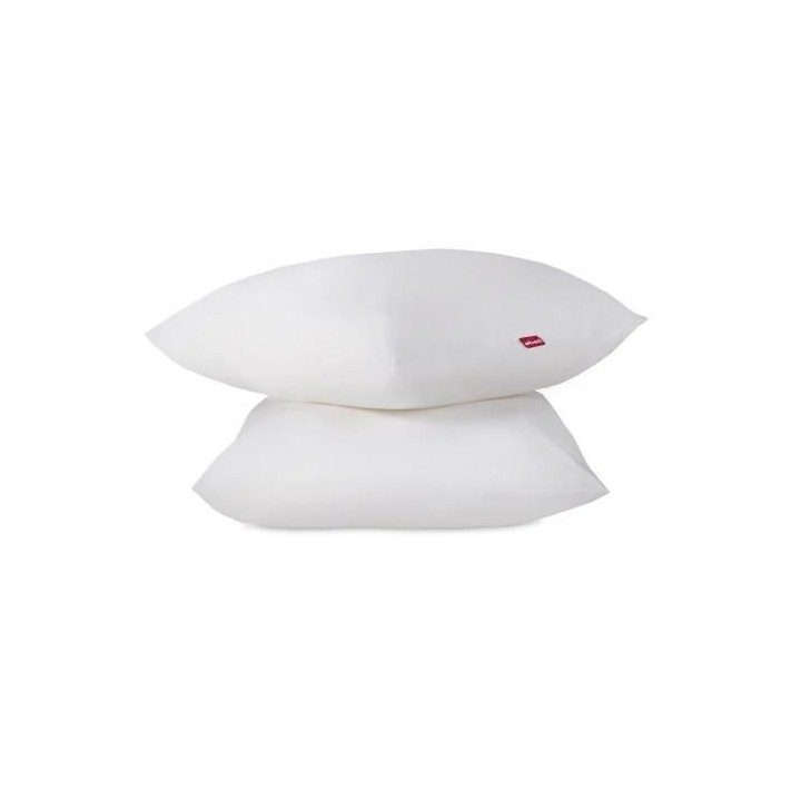 ABEIL Lot de 2 Oreillers Douceur - 60 x 60 cm - Blanc
