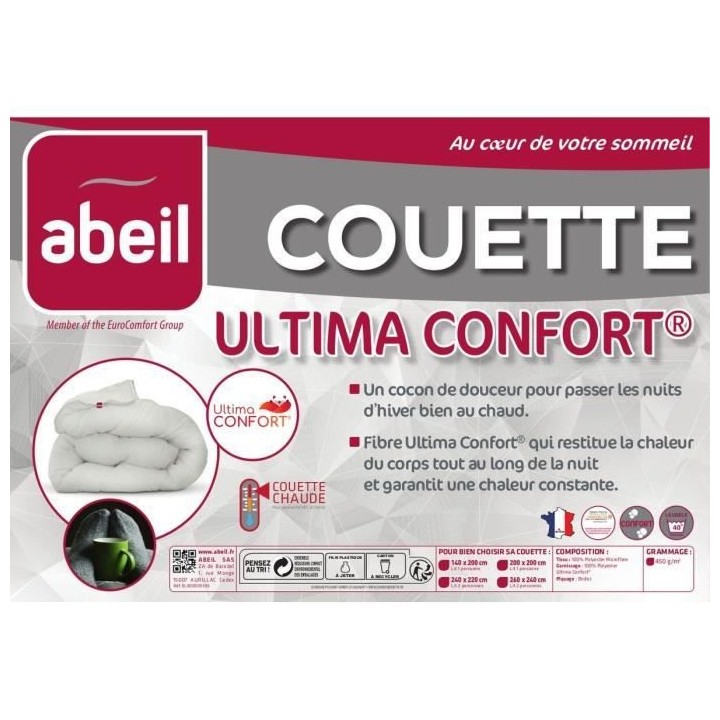 ABEIL Couette Ultima Confort 450 - 140 x 200 cm