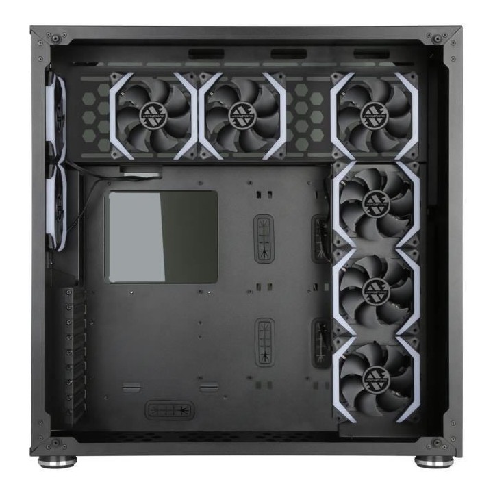 ABKONCORE BOITIER PC R780 Sync - rétro éclairage RGB - Noir - Verre